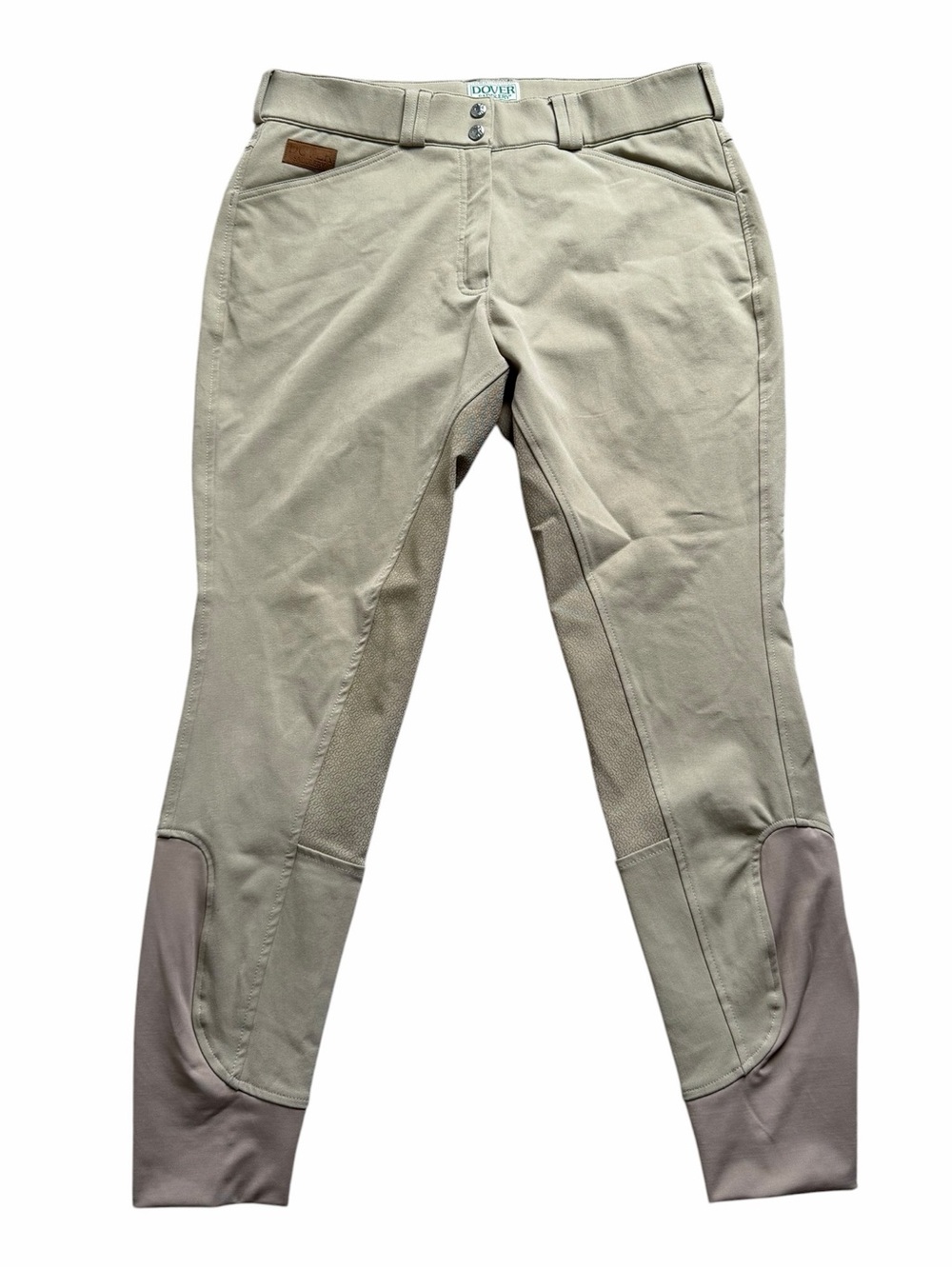 Dover Saddlery Women’s Knee Patch Riding Breeches Size 34 Tan Equestrian NWOT
